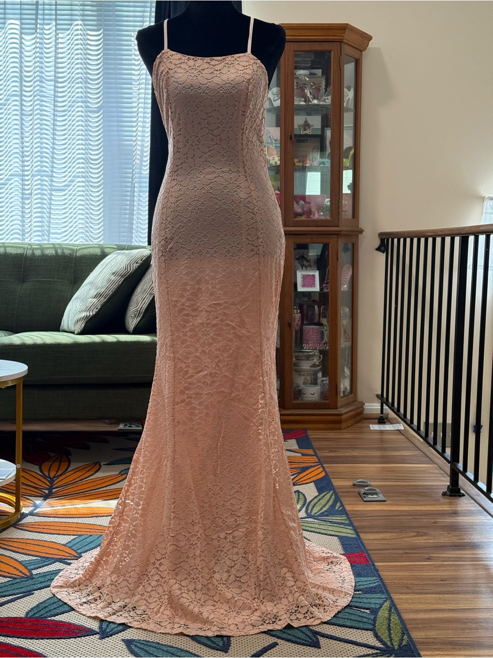 NWT Peach Lace Formal Gown | Bridesmaid | Dinner Party